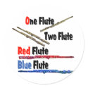Red Flute Blue Flute stickers by hamitup Red Flute Blue Flute stickers