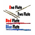 Red Flute Blue Flute t-shirts by hamitup Red Flute Blue Flute t-shirts