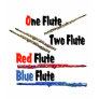 Red Flute Blue Flute T-shirts
