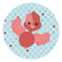 Red Flutter Bird stickers