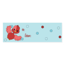 Red Flutter Bird to/from tags business cards