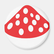 red fly agaric icon fridge magnets