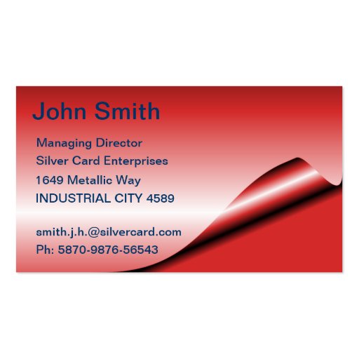 Red Foil Business Cards