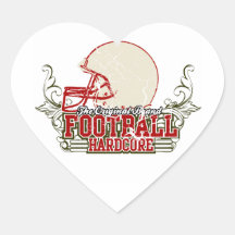 Red Football Hardcore T-shirts and Gifts Stickers