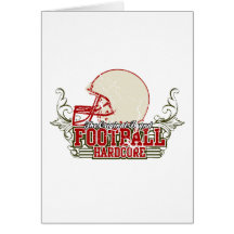 Red Football Hardcore Tshirts and Gifts Greeting Card