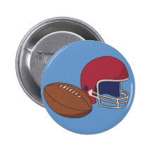 Red Football Helmet n Ball Button