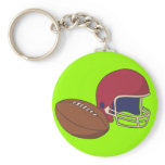 Red Football Helmet n Ball Key Chains