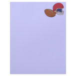 Red Football Helmet n Ball Custom Letterhead