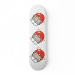 red football helmet skate board deck