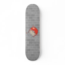 red football helmet custom skate board