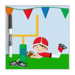 Red Football Player  Dry Erase Board