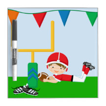 Red Football Player  Dry Erase Board