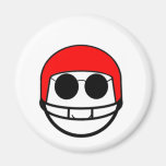 Red Football Player Refrigerator Magnet