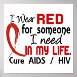 Red For Someone I Need AIDS Posters