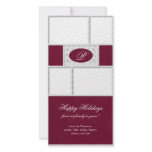 Red Formal Christmas Picture Card