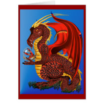 Red Fortune Dragon Card