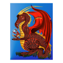 Red Fortune Dragon Poster posters