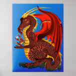 Red Fortune Dragon Poster