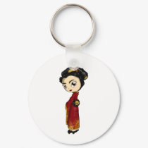 Red Fortune Geisha keychains by thedustyphoenix Red Fortune Geisha keychains