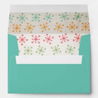 Red Fox Christmas Holiday Envelope