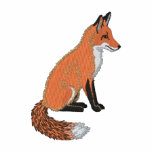 Red Fox Embroidered Hooded Sweatshirt