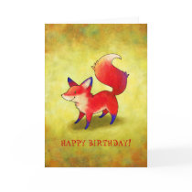 Red Fox Greeting Card(customizable)