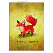 Red Fox Greeting Card(customizable) cards