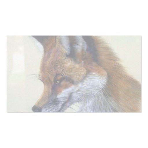 Red Fox (head study) Business Card (back side)