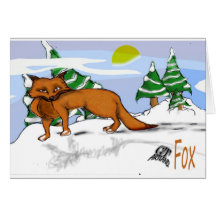 Red Fox in the Snow Greeting Card