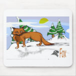 Red Fox in the Snow Mouse Pads