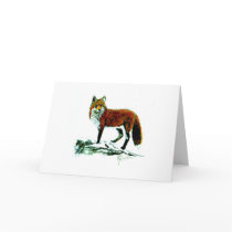 Red Fox Note card