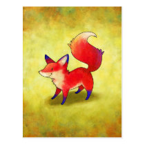 Red Fox Postcard postcards