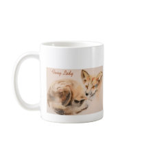 Red Fox Wildlife Watercolor Foxy Lady Coffee Mug by michelleys Red Fox Wildlife Watercolor Foxy Lady Coffee Mug