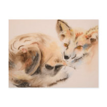 Red Fox Wildlife Watercolor Friday Harbor Card Postcards