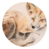 Red Fox Wildlife Watercolor Friday Harbor Stickers