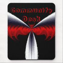 Red Fractal Bat Wings _ CUSTOMIZE ME mousepads