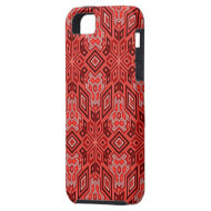 Red Fractal Pattern 14 iPhone 5 Case