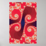 Red Fractal Print