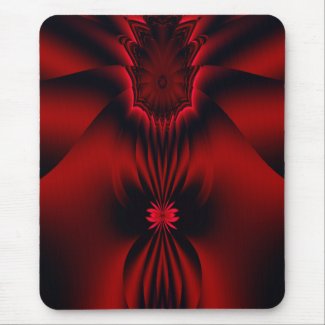 Red Fractal -Silk mousepad