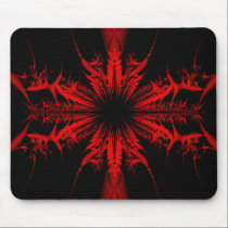 Red Fractal Star - Customized mousepads