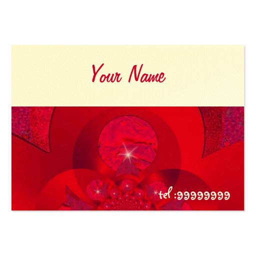 red fractal with sparkle business card templates