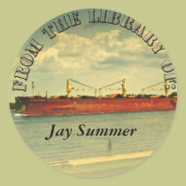 Red Freighter Illustration stickers