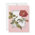 Red French Rose Sixtieth Birthday Party Invitation
