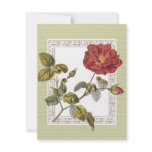 Red French Rose Sixtieth Birthday Party Invitation