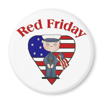 Red Friday Male magnets by cooltees Red Friday Male magnets