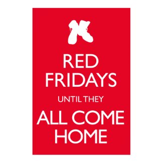 Red Fridays Vintage Military Poster print