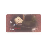 Red Frosty S'mores Snowman 2 Gift Labels