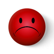 Red Frownie Button