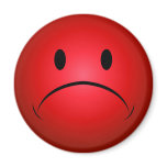 Red Frownie Face Magnet