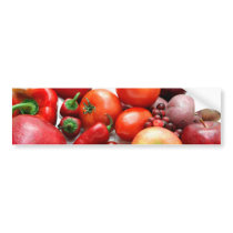 Red Fruit And Vegetables Bumper Stickers